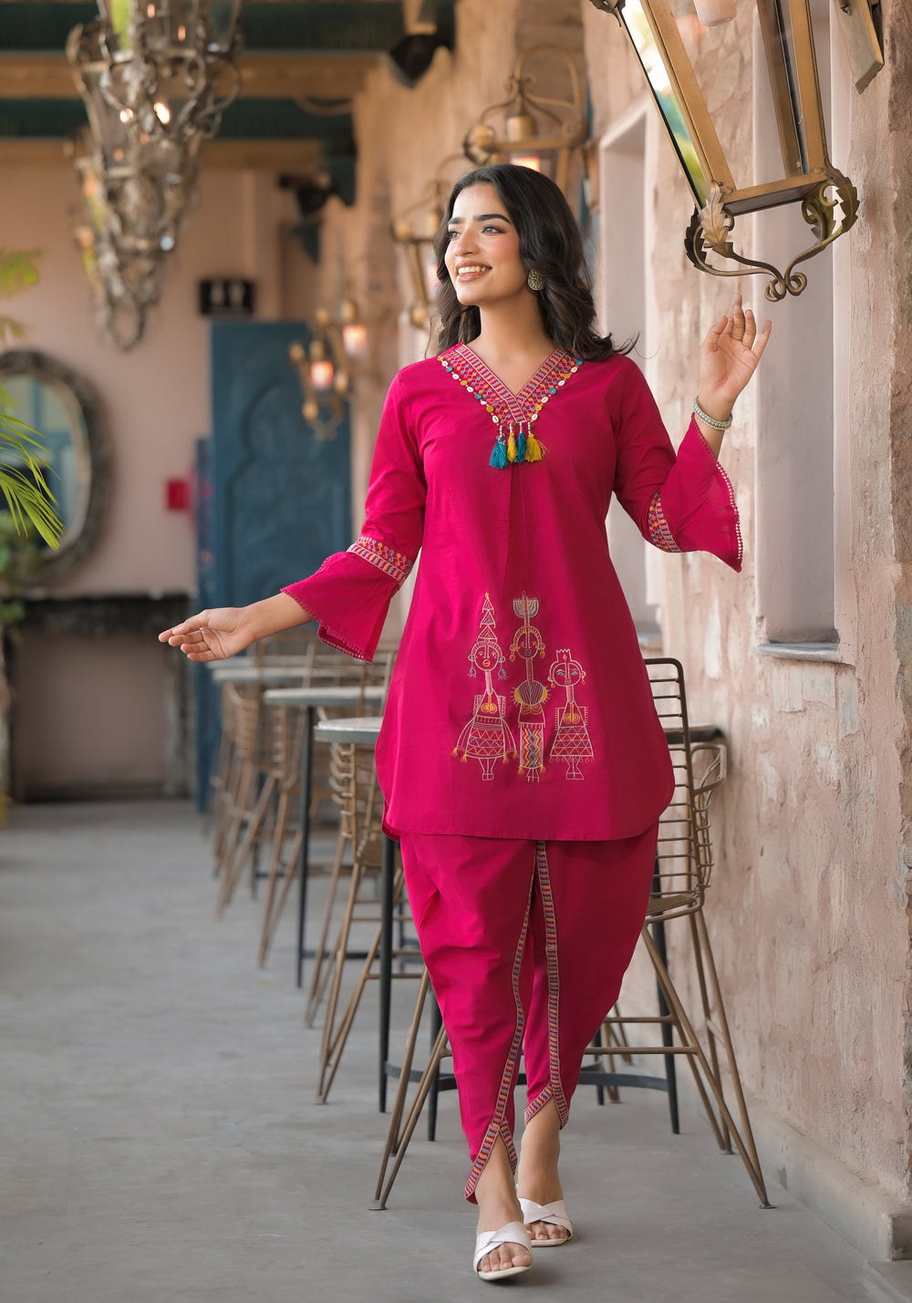 Soul Armor Tribal Embroidered Kurta Pant Set