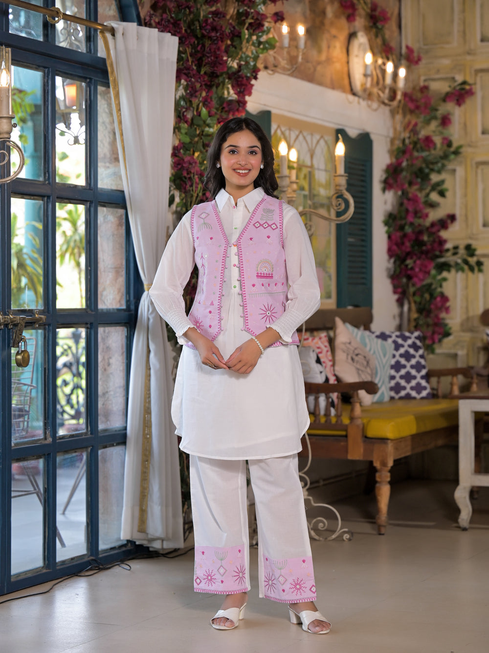 Soul Armor Straight Kurta Set with Printed Jacket