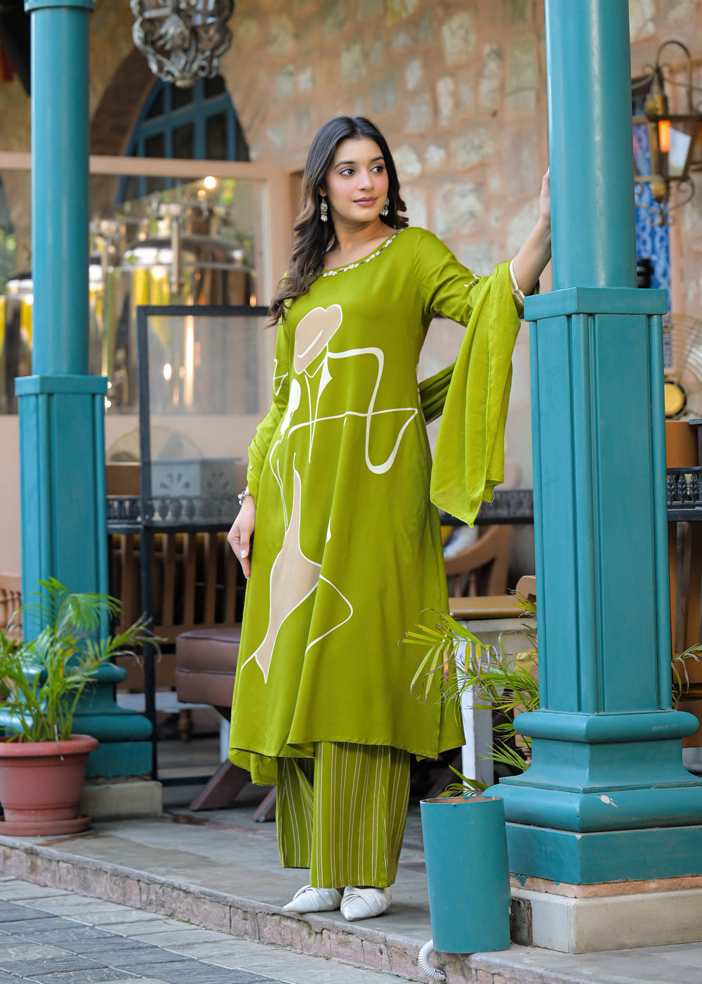 Soul Armor Printed Kaftan Kurta Set