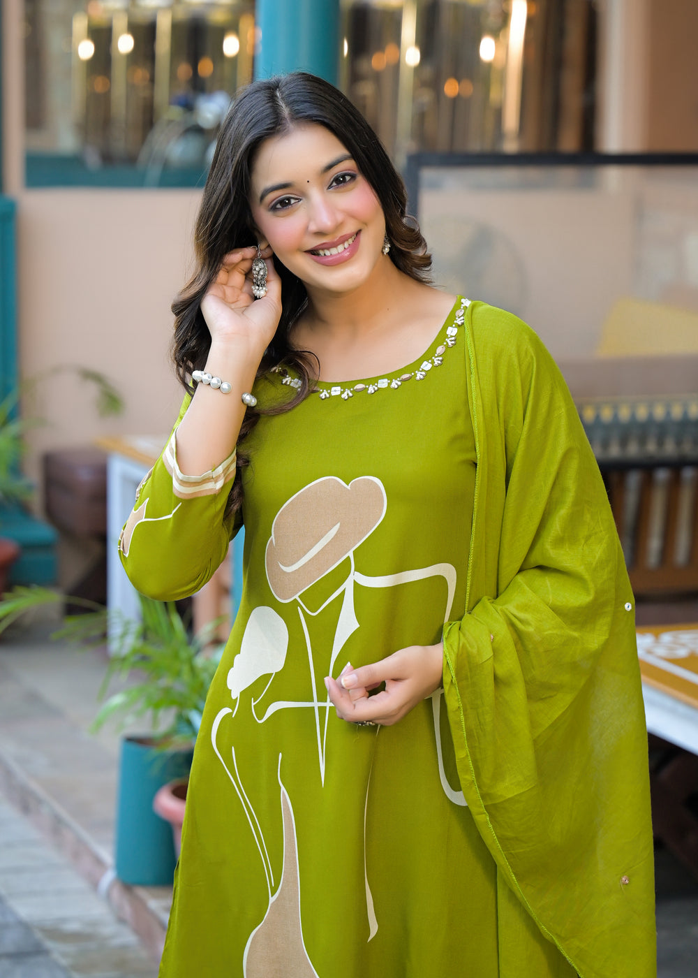 Soul Armor Printed Kaftan Kurta Set