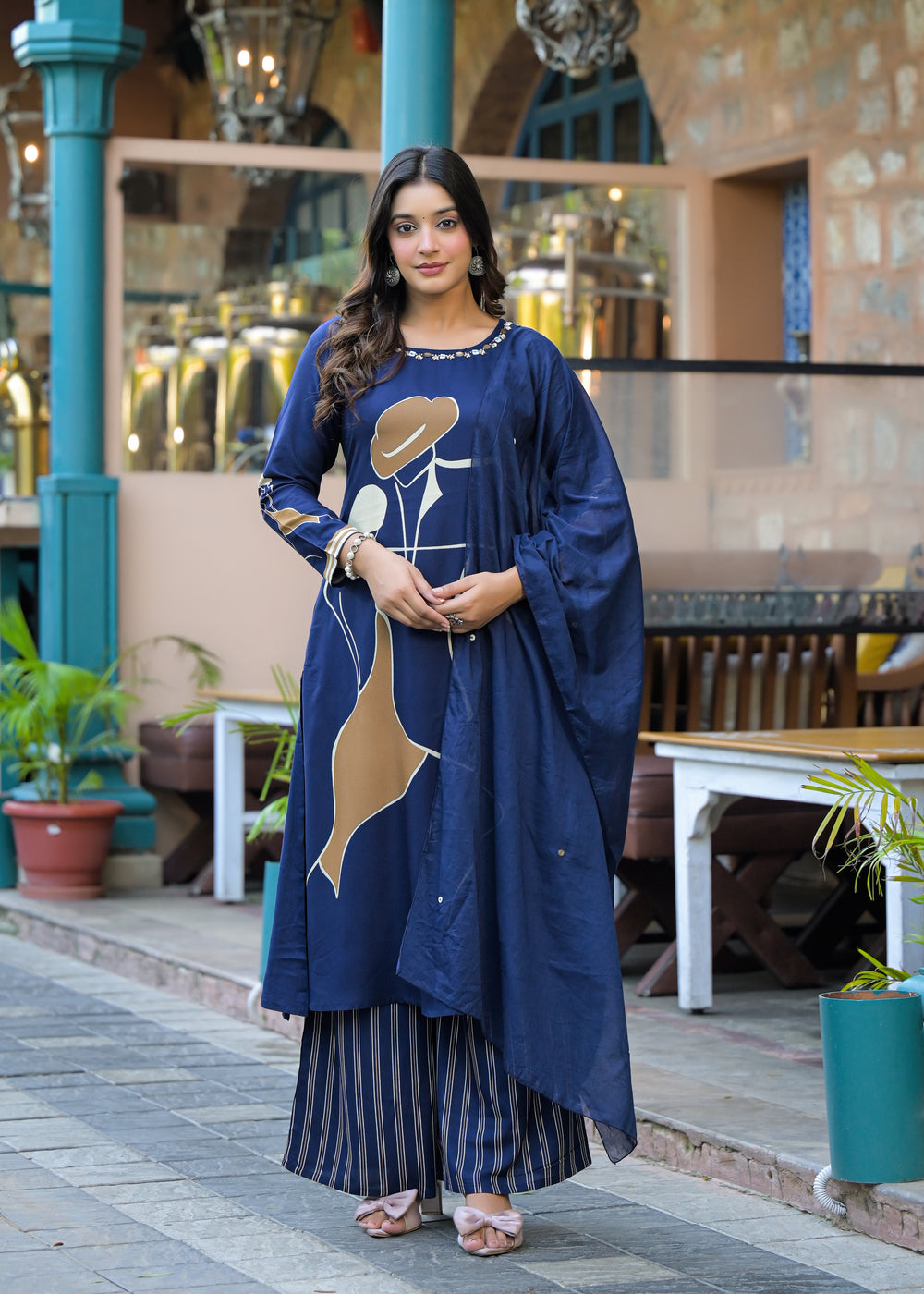 Soul Armor Printed Kaftan Kurta Set