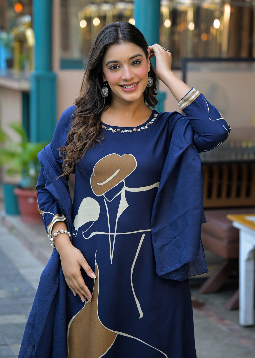 Soul Armor Printed Kaftan Kurta Set