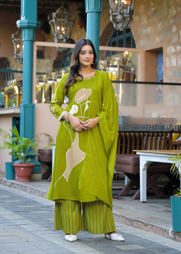 Soul Armor Printed Kaftan Kurta Set