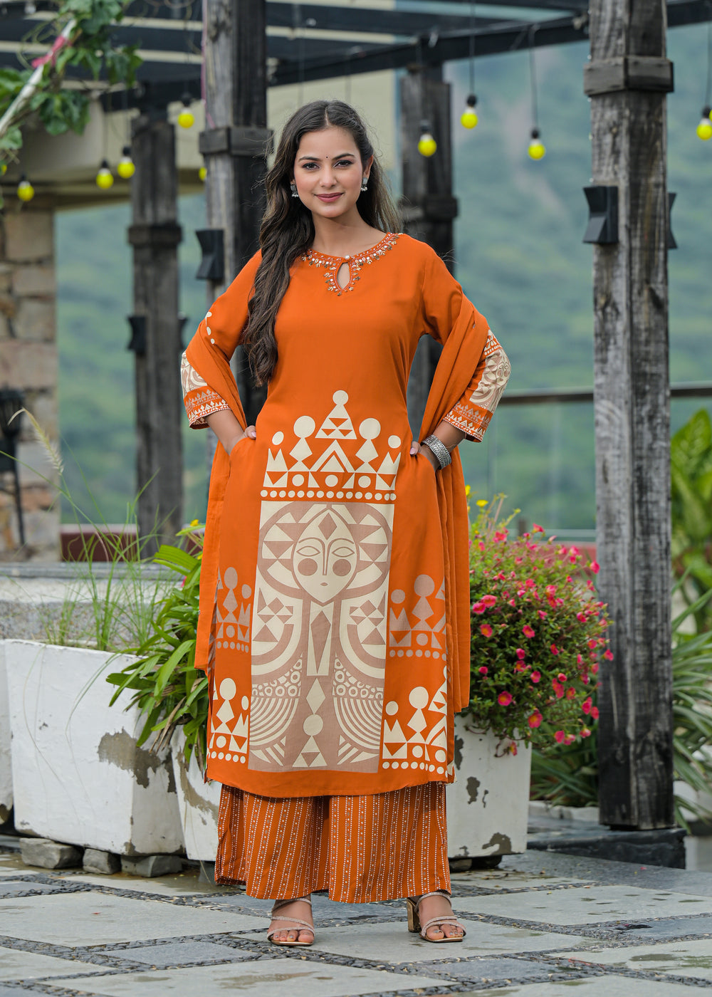 Soul Armor Tribal Printed Kurta Pant Set