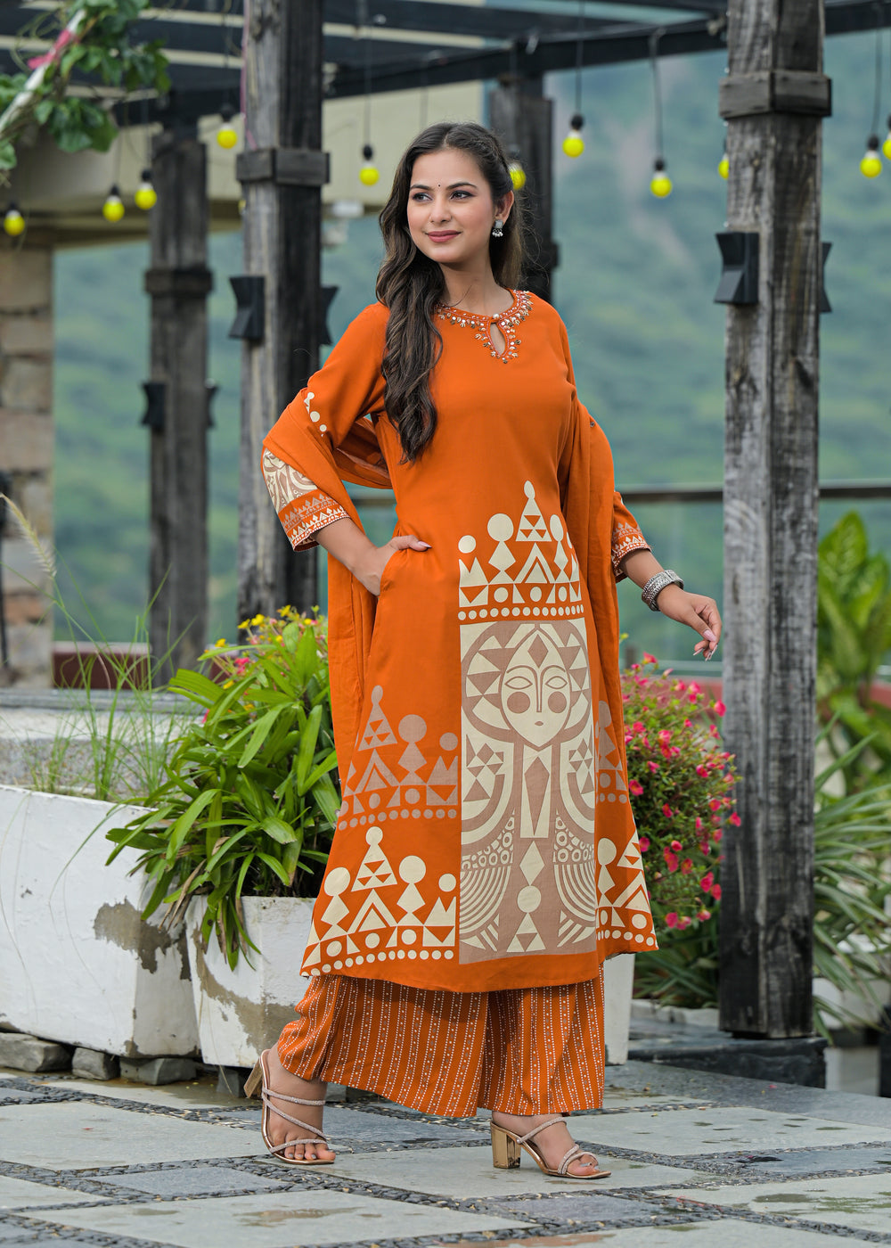 Soul Armor Tribal Printed Kurta Pant Set