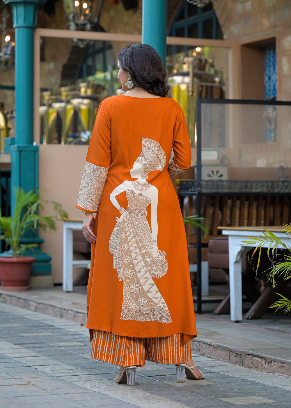 Soul Armor Artistic Print Kurta Pant Set