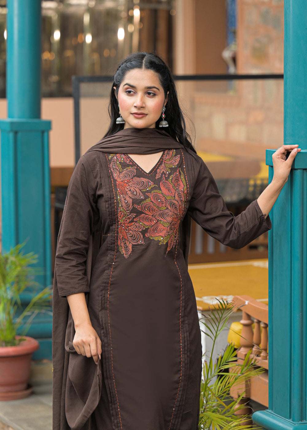 Soul Armor Straight Embroidered Kurta Set