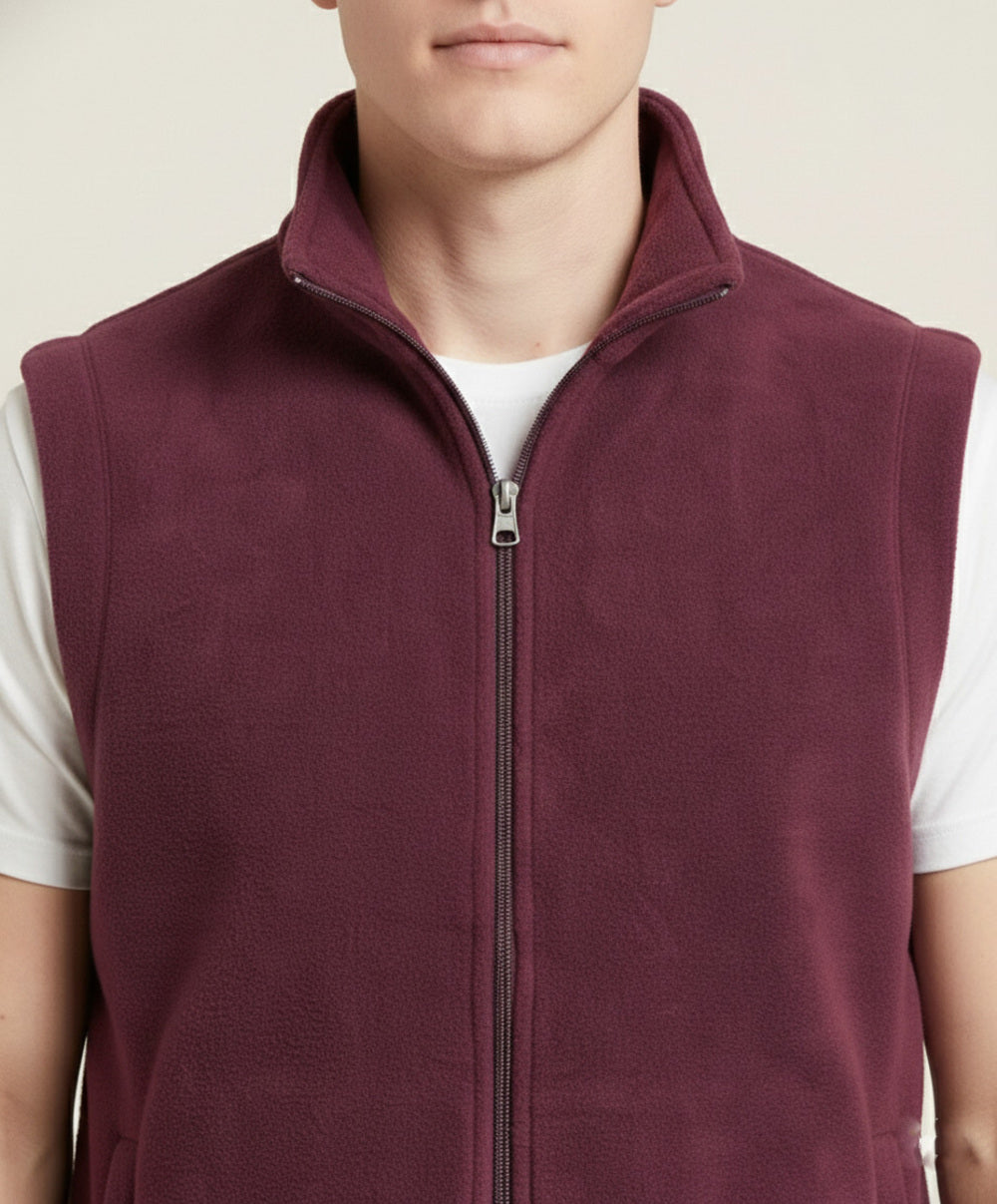 Soul Armor Mens  Polar Fleece Zip-Up Sleeveless Jacket