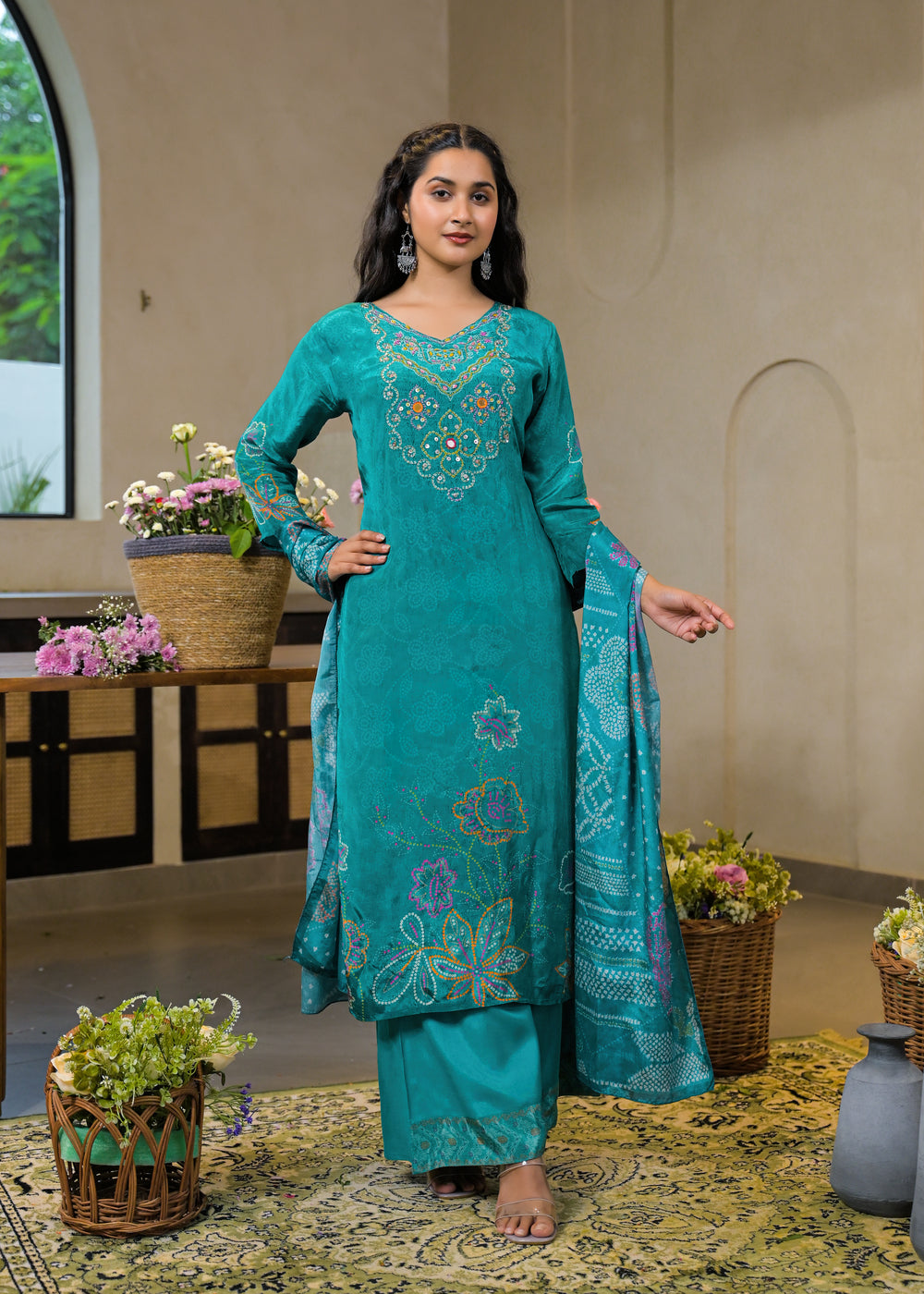 Soul Armor Printed Festive Wear Kurta Pant Dupatta Suit Set