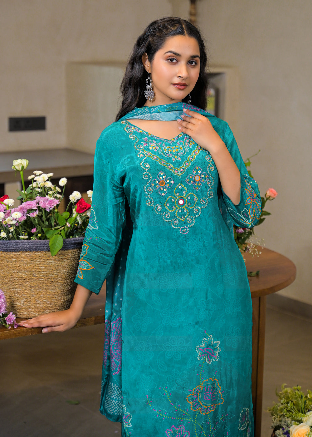 Soul Armor Printed Festive Wear Kurta Pant Dupatta Suit Set