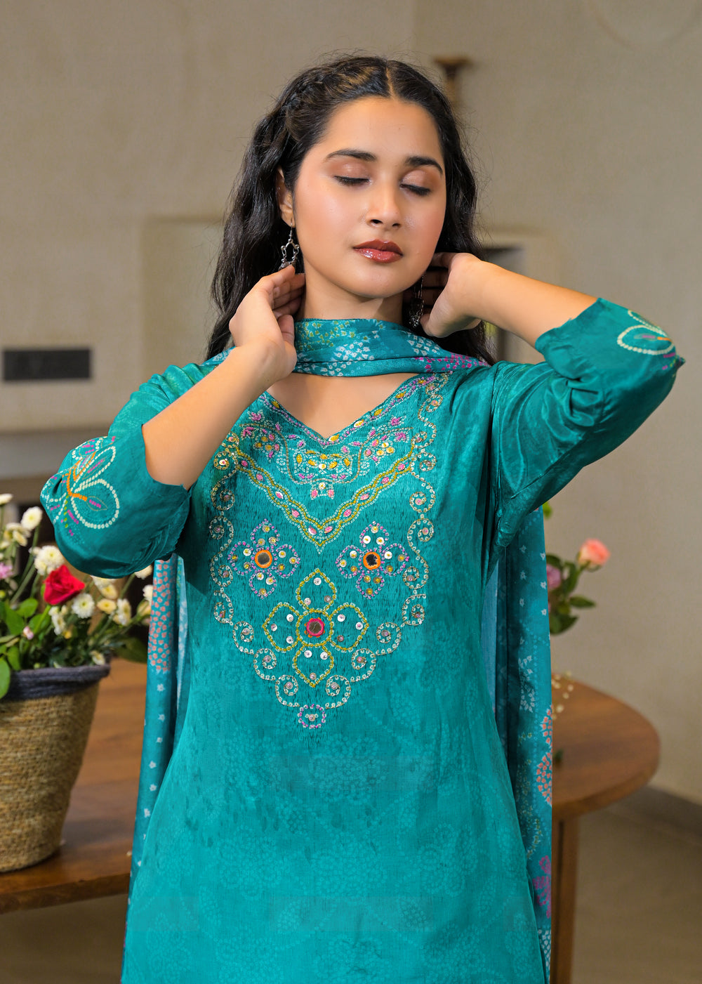 Soul Armor Printed Festive Wear Kurta Pant Dupatta Suit Set