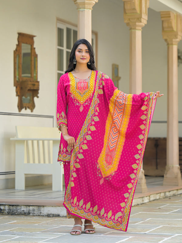 Soul Armor Bandhej Print Kurta Set