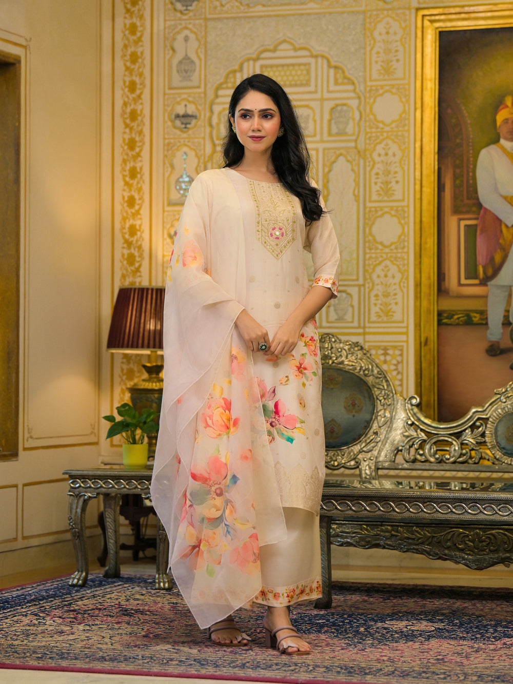 Soul Armor Luxury Floral Printed Kurta Set