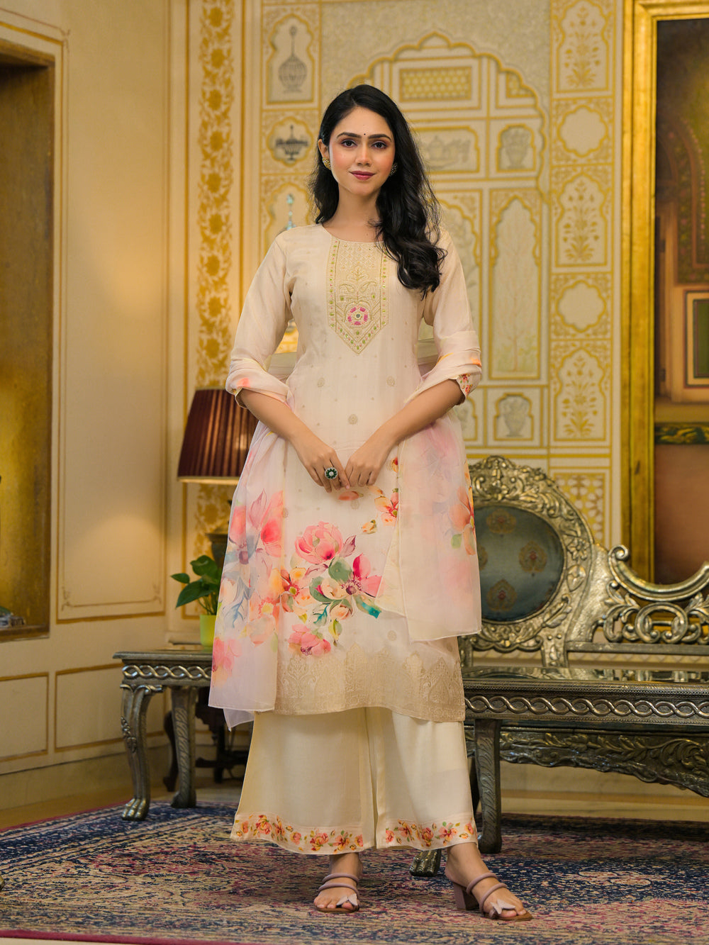 Soul Armor Luxury Floral Printed Kurta Set