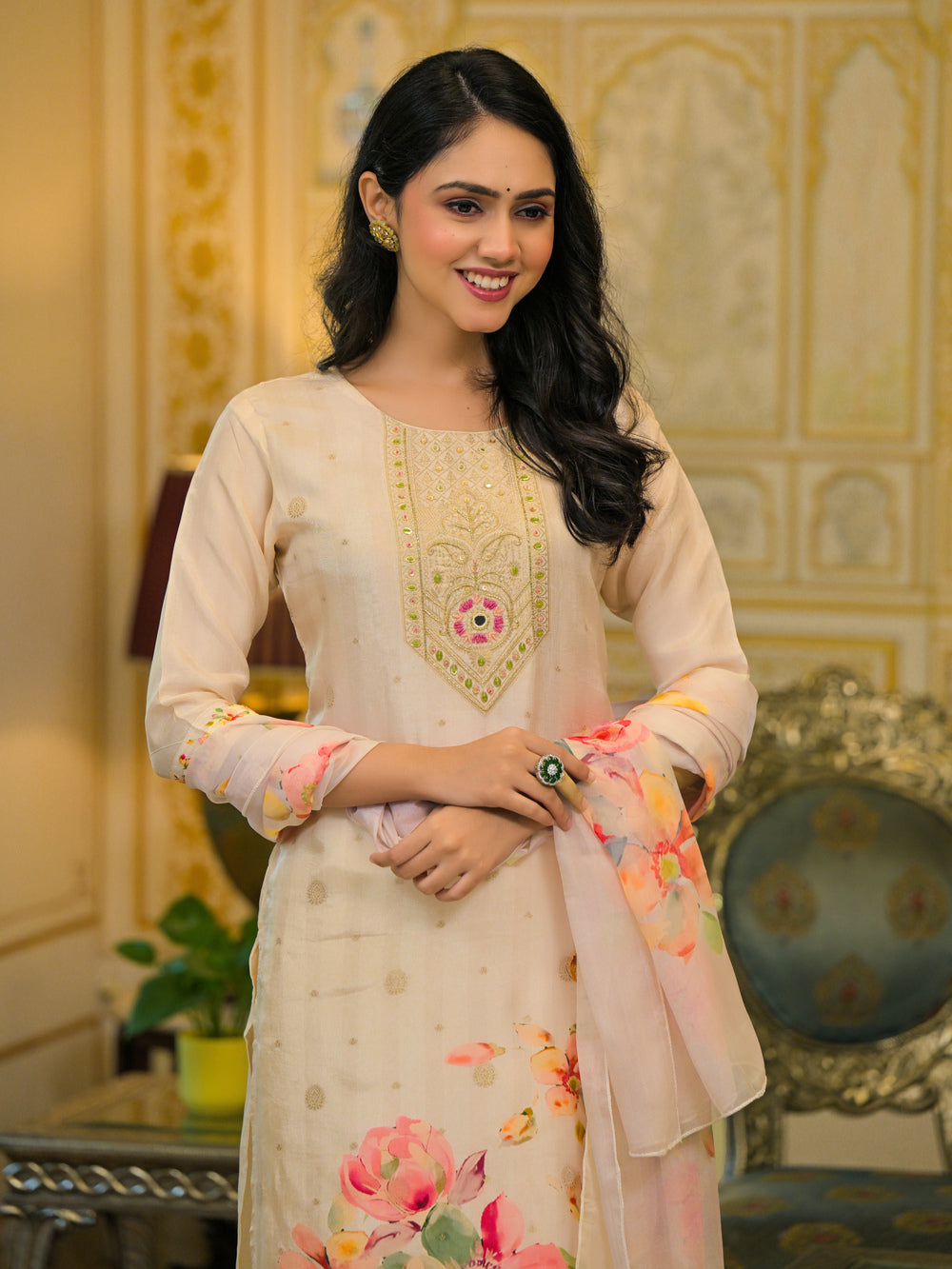 Soul Armor Luxury Floral Printed Kurta Set