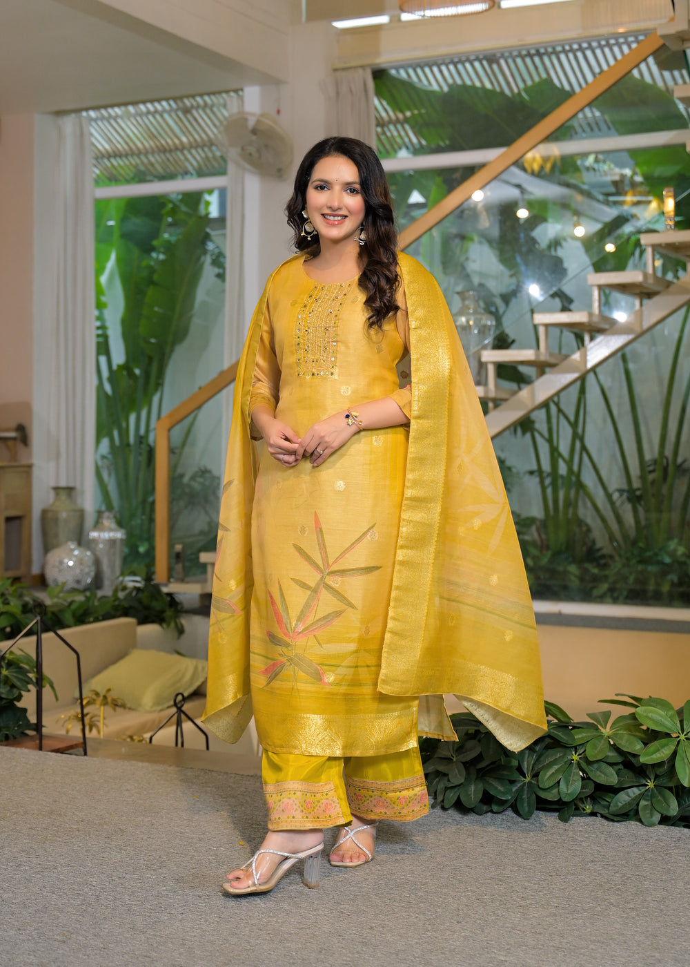 Soul Armor Printed Kurti Pant Dupatta Set