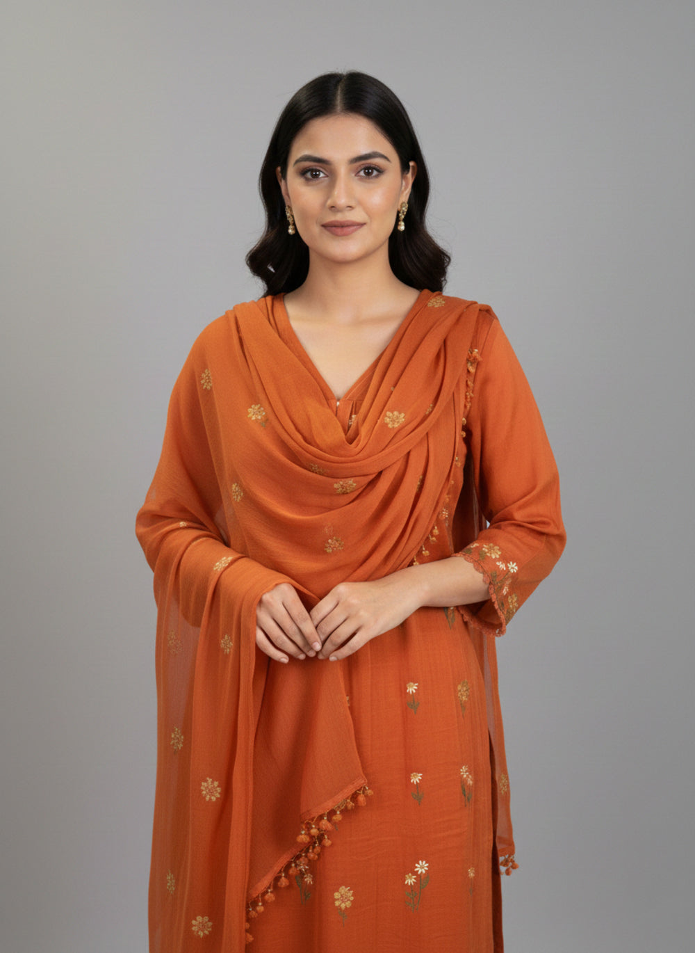Soul Armor Traditional Embroidered 3-Piece Kurta Set