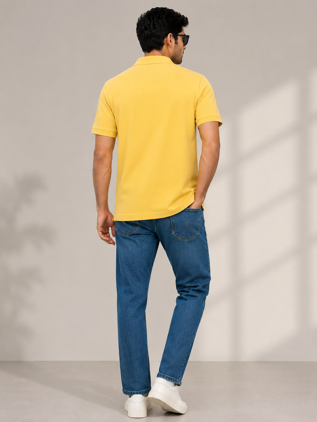 SOUL ARMOR Men's Yellow Solid Polo T-Shirt | Premium 95% Cotton Spandex Stretch Polo | Half Sleeve Casual Smart Wear | Regular Fit