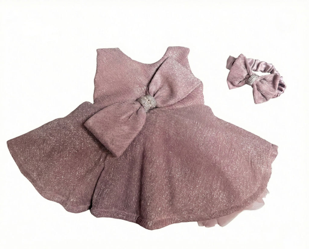Katibi Elegant wine Party Dress for Little Girls.