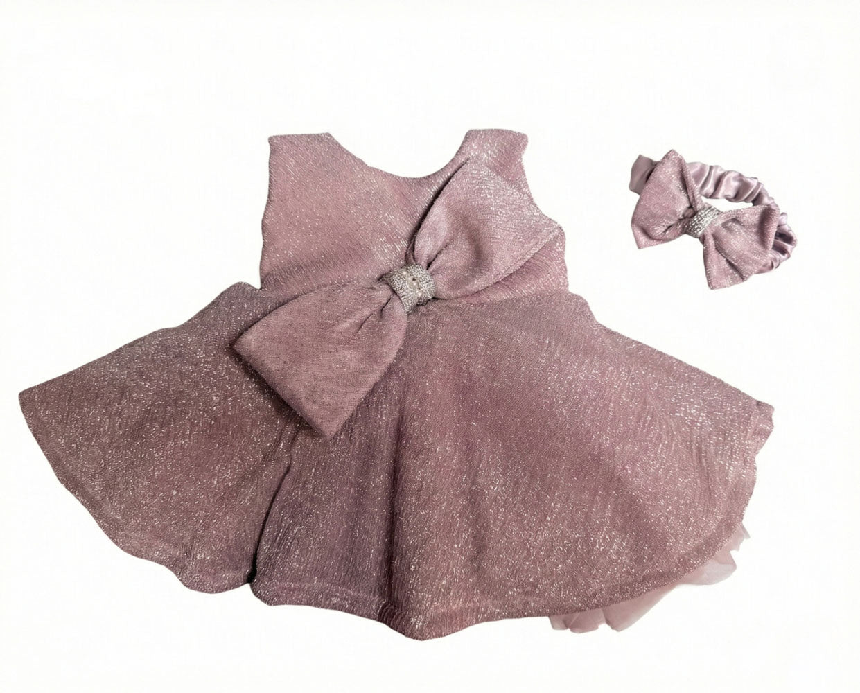 Katibi Elegant wine Party Dress for Little Girls.