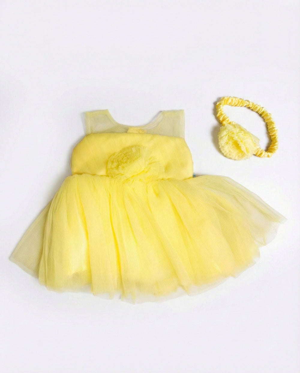 Katibi Elegant Mango yellow Celebration Dress for Kids