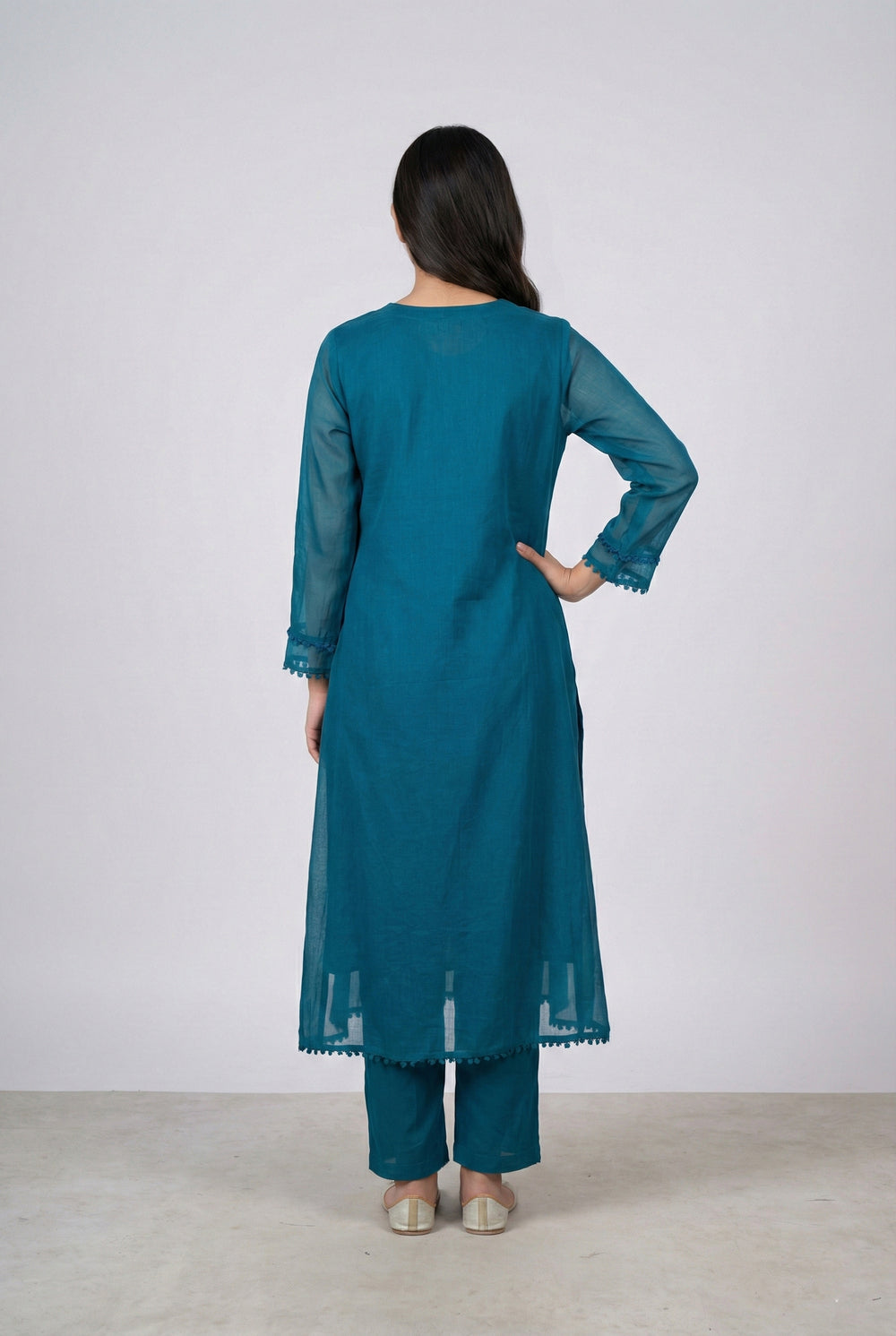Soul Armor Elegant Embroidered Yoke Kurta Pant & Dupatta Set
