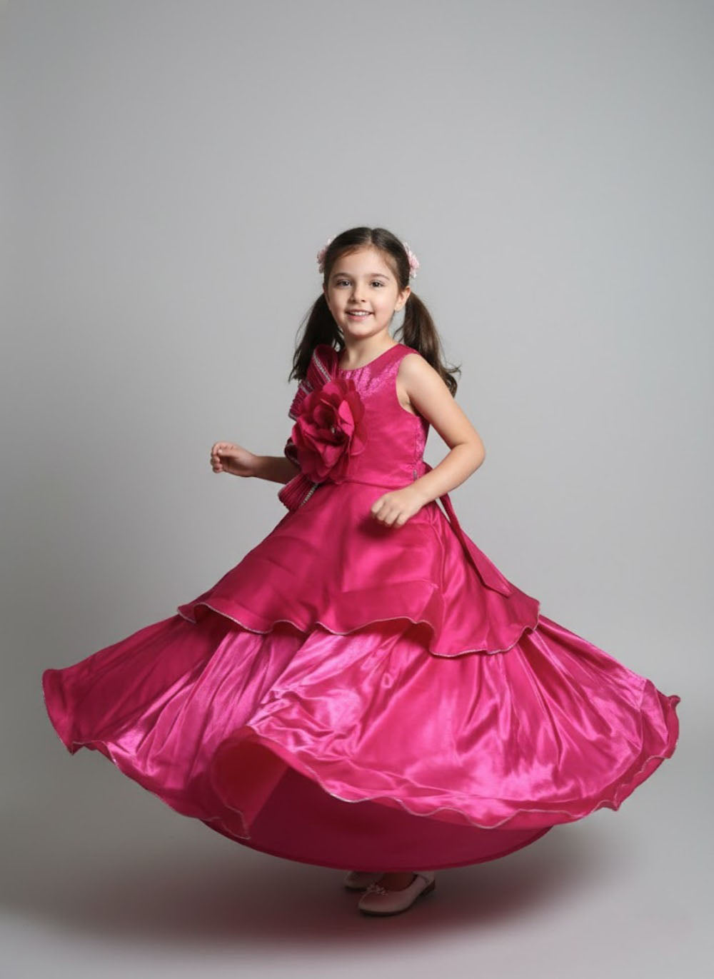 Katibi cherry Pink Designer Party Wear Gown