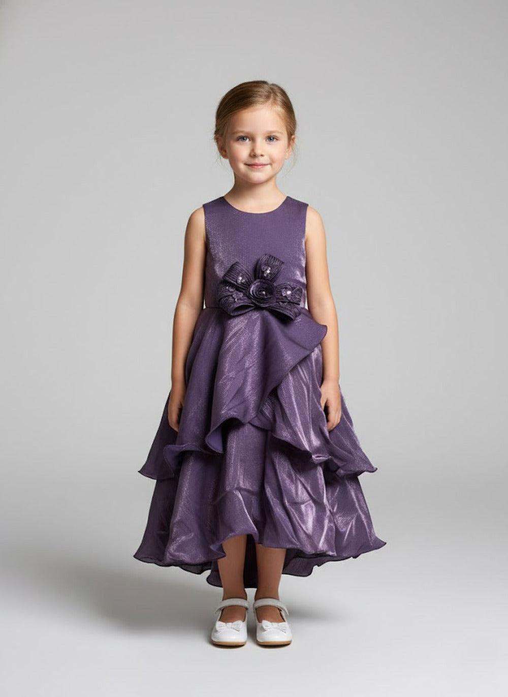 Katibi Kids wine sequin gown for girls.