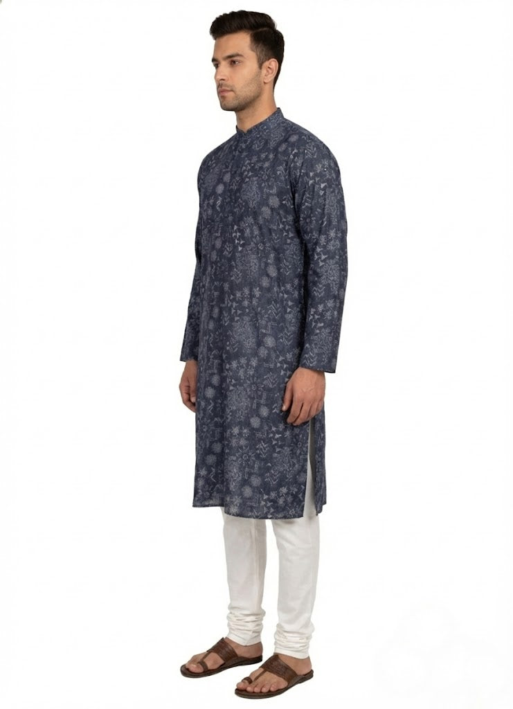 Soul Armor Mens Classic Royal Pattern Kurta Set