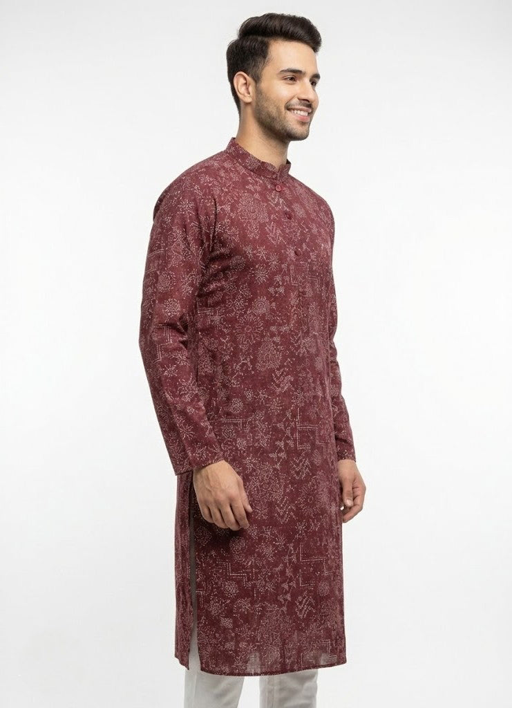 Soul Armor Mens Classic Royal Pattern Kurta Set