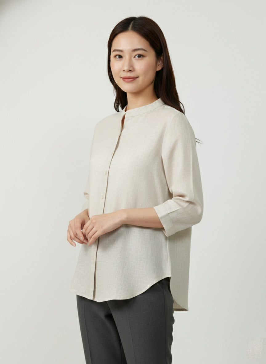 Soul Armor Ladies Solid Shirt with Classic Button Placket and Full Sleeves