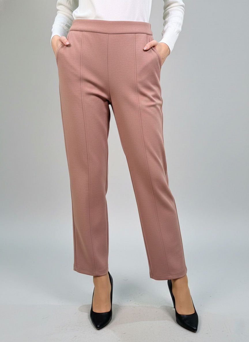 Soul Armor Ladies Solid Elegant Straight Cut with Smart Pocket Styling Pant