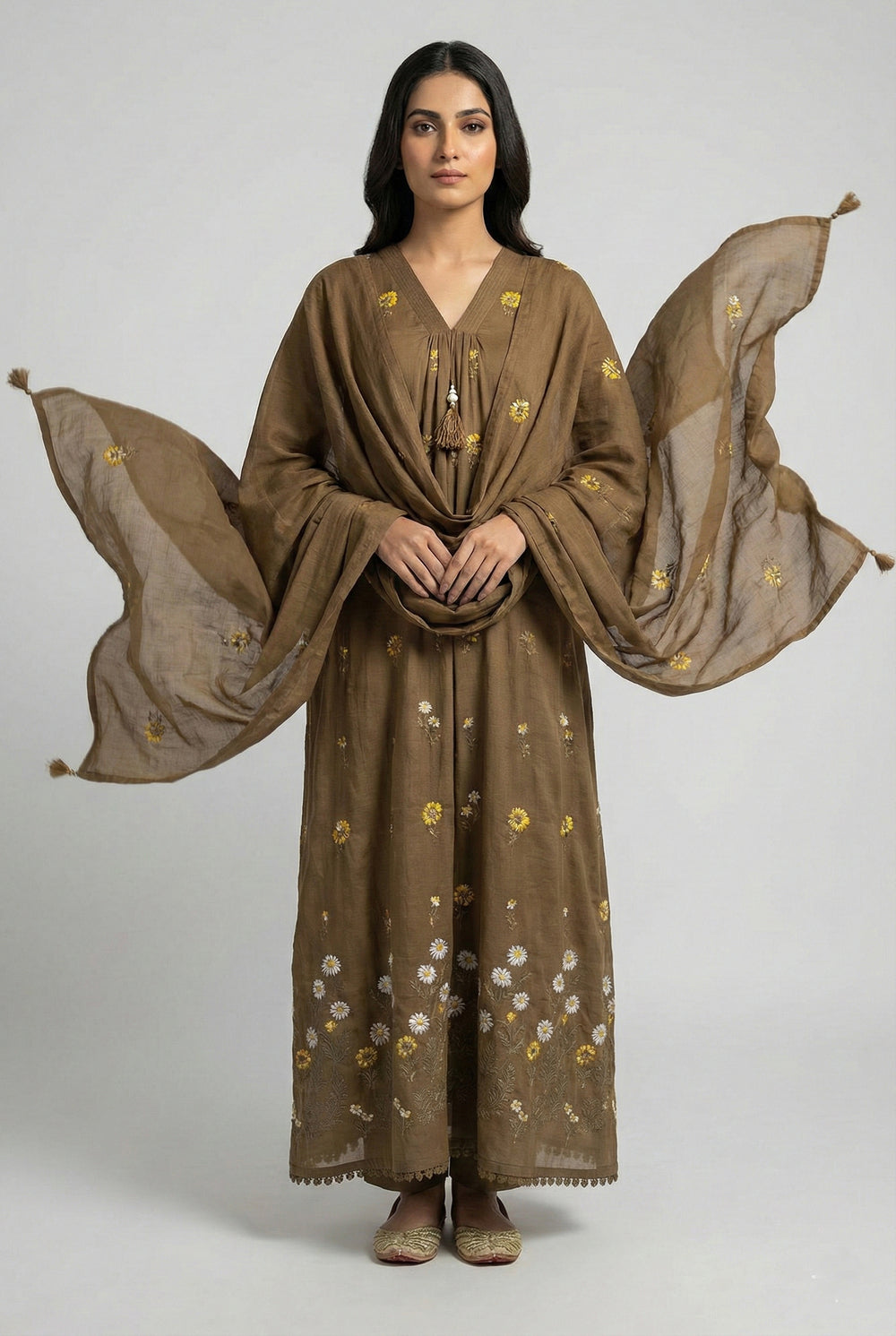 Soul Armor Traditional Embroidered 3-Piece Kurta Set