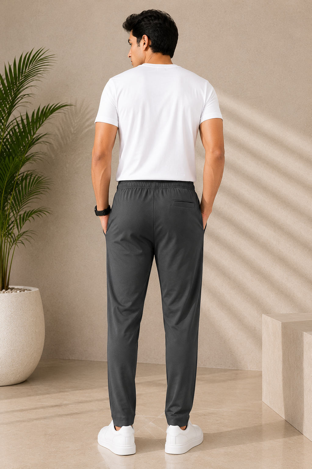 SOUL ARMOR Men's Solid Lower Track Pants | 95% Cotton Spandex Regular Fit | Casual Lounge Wear | Everyday Comfort Pant | M-3XL
