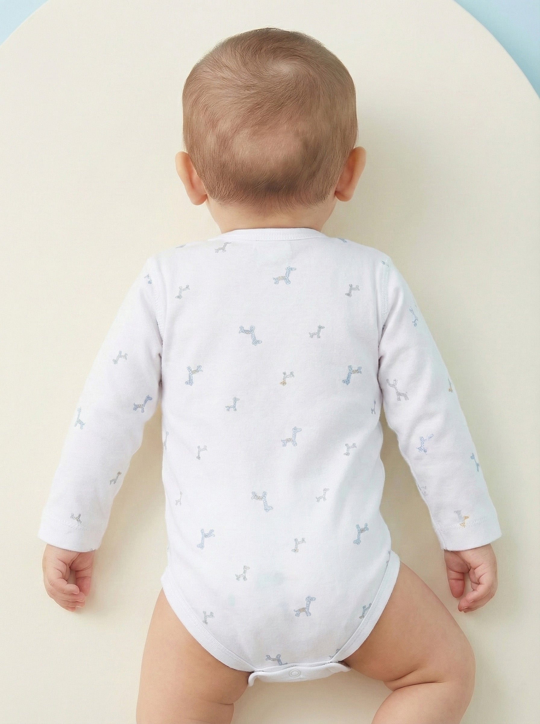 Vats Lil Luxe Baby Half Romper with Full Sleeves and Side Button Closure