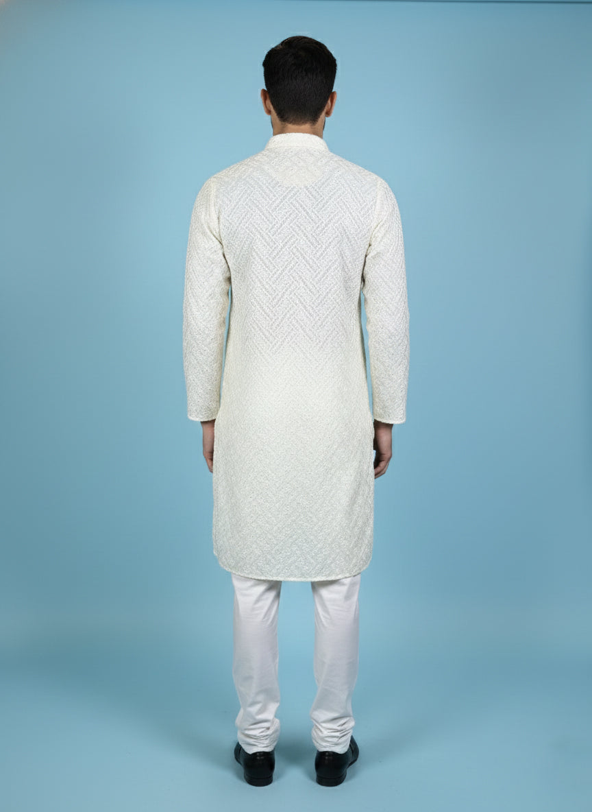 Soul Armor Mens Classic Textured Weave Kurta Set