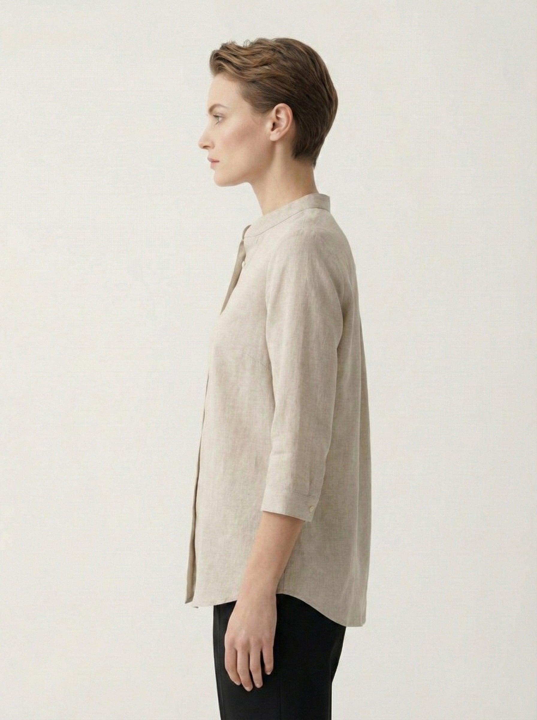 Soul Armor Ladies Solid Shirt with Classic Button Placket and Full Sleeves