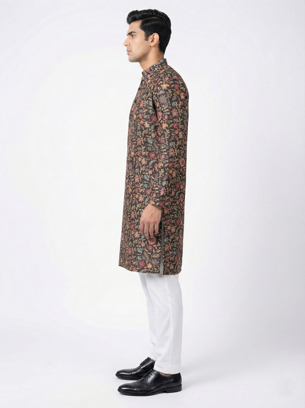 Soul Armor Mens Dark Floral Heritage Kurta Set