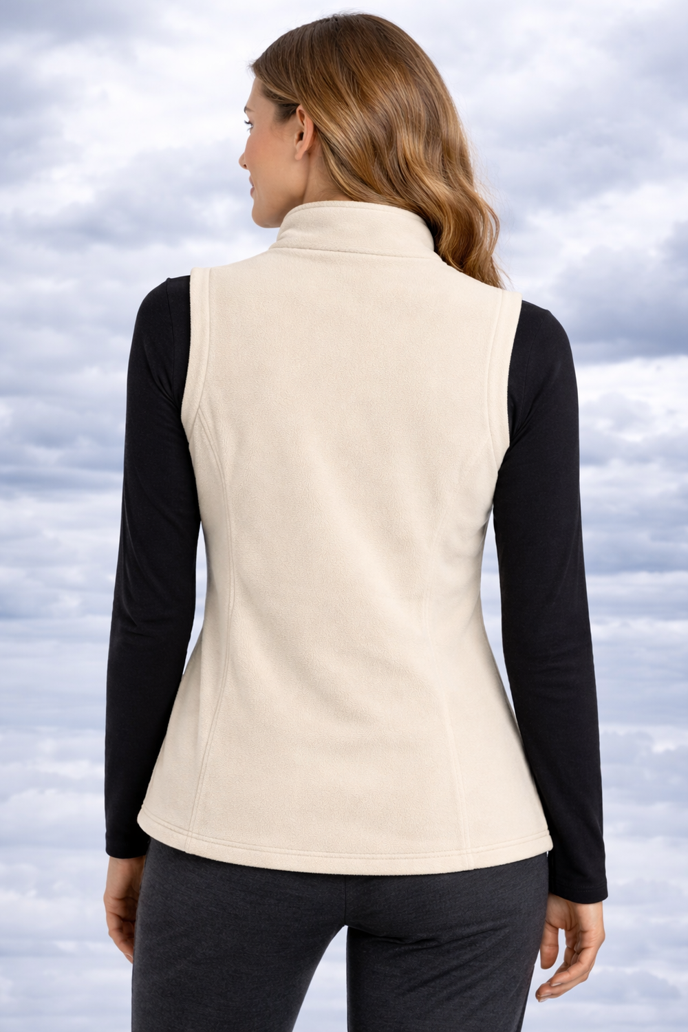 Soul Armor Solid Warm Fleece Sleeveless Womens Winter Jacket