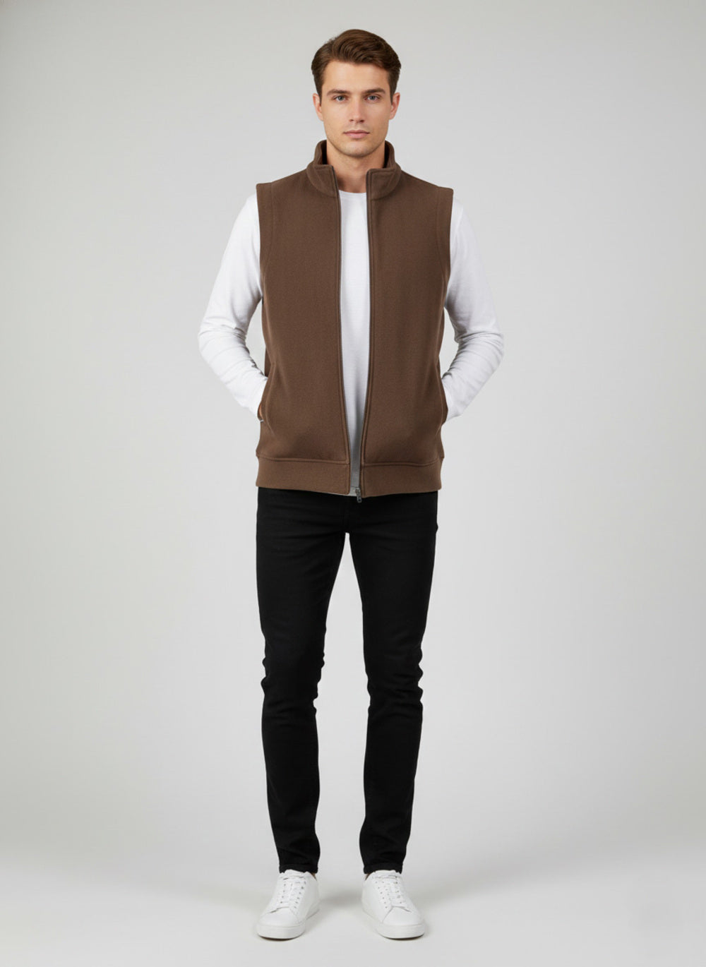 Soul Armor Mens  Polar Fleece Zip-Up Sleeveless Jacket