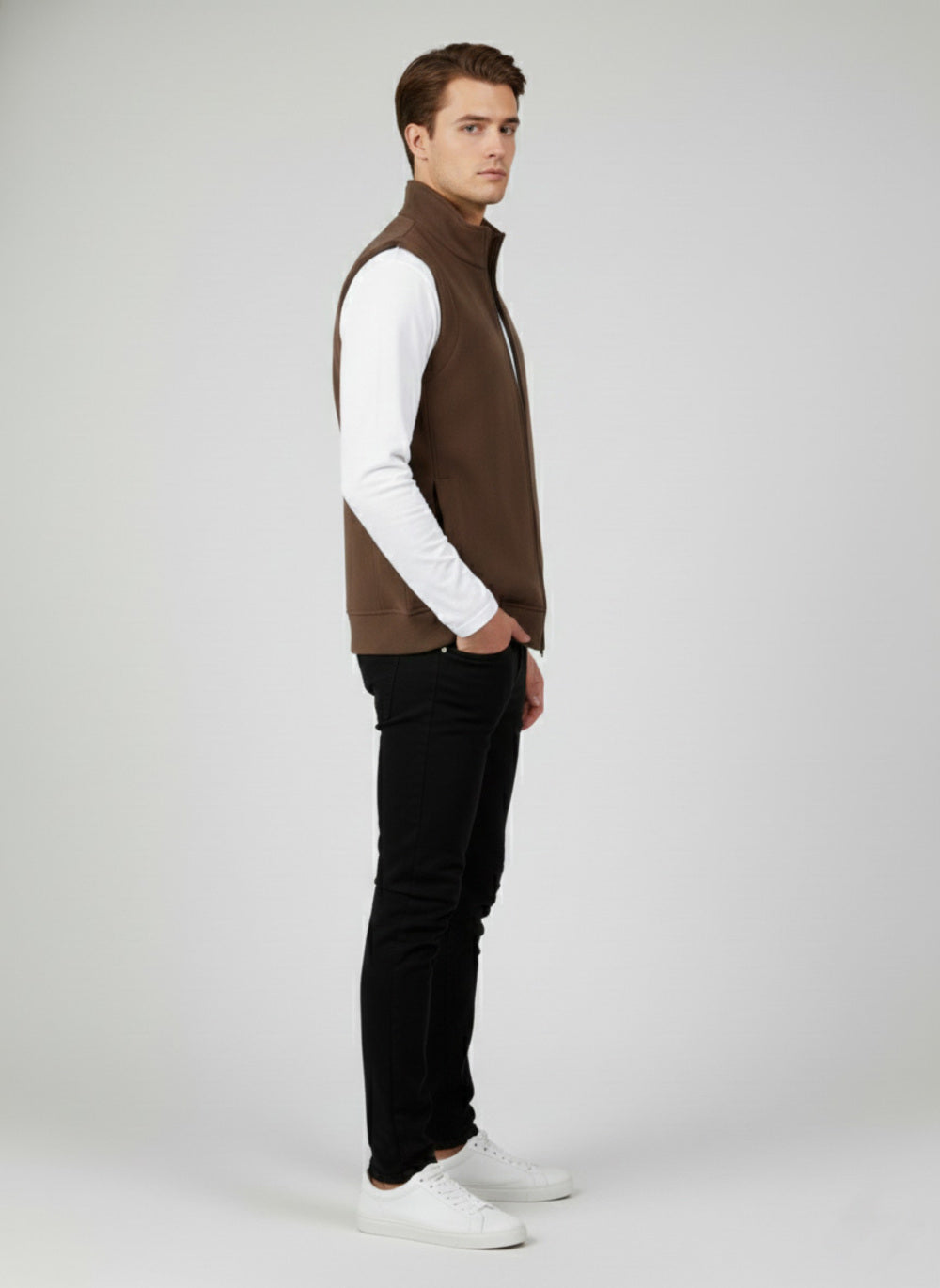 Soul Armor Mens  Polar Fleece Zip-Up Sleeveless Jacket