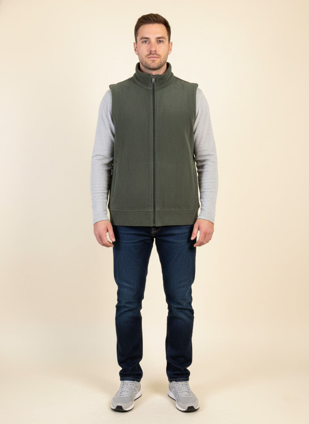 Soul Armor Mens  Polar Fleece Zip-Up Sleeveless Jacket