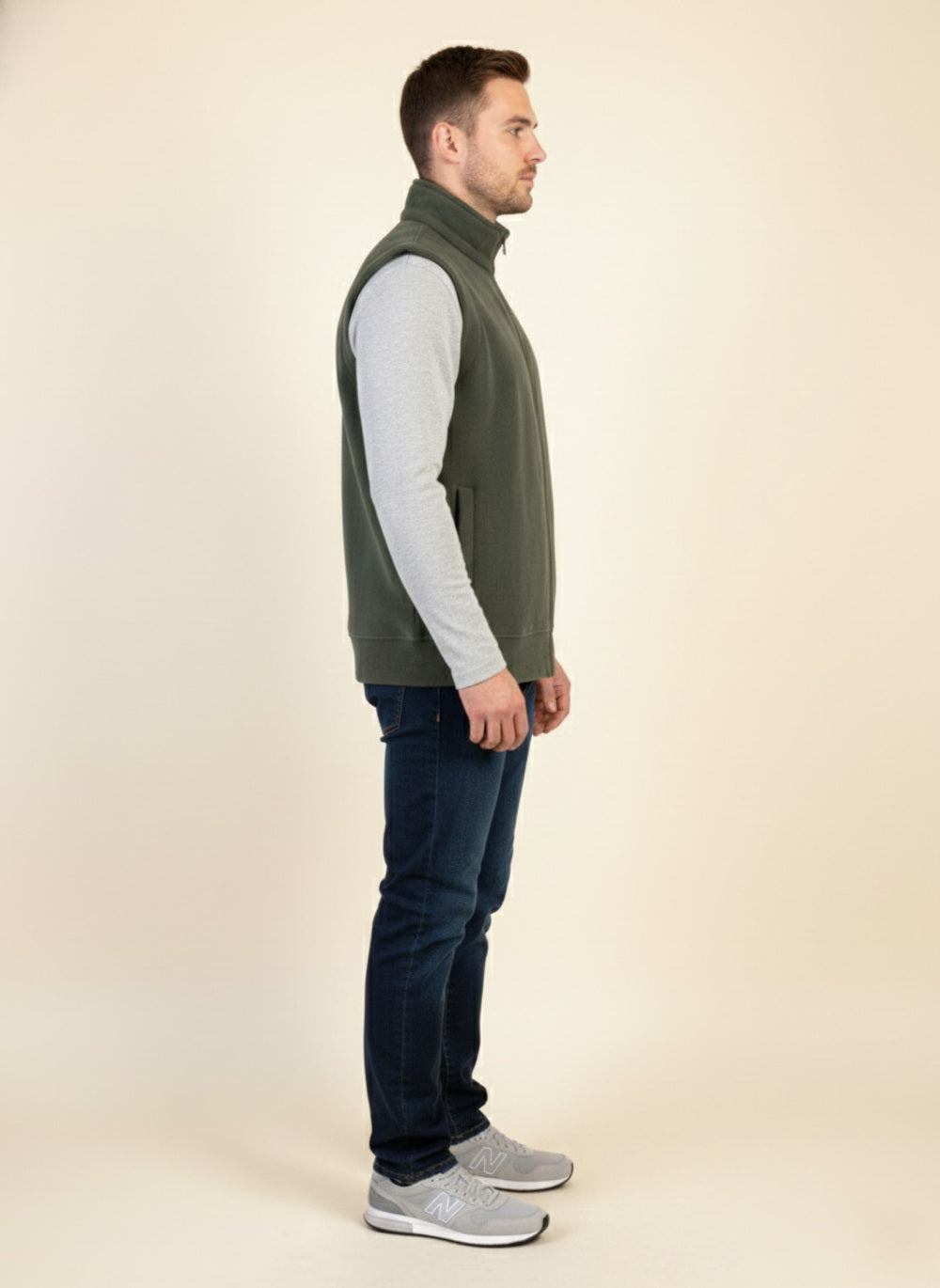 Soul Armor Mens  Polar Fleece Zip-Up Sleeveless Jacket