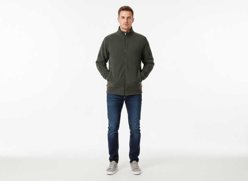 Soul Armor Mens Lightweight Polar Fleece Full Zip Jacket