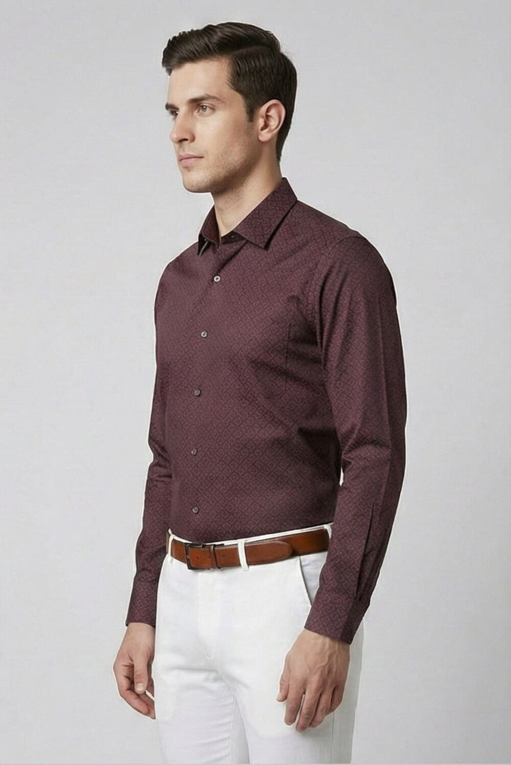 Soul Armor Micro Print Casual Full Sleeve Shirt