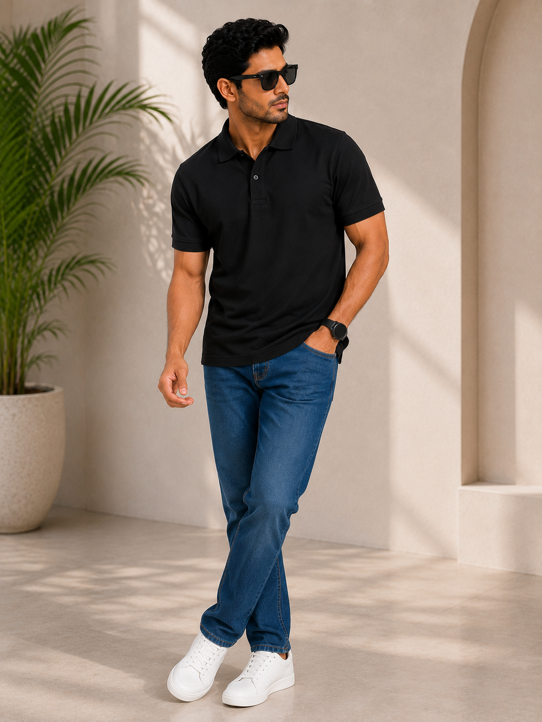 SOUL ARMOR Men's Solid Polo T-Shirt | Premium 95% Cotton Spandex Stretch Polo | Half Sleeve Casual Smart Wear | Regular Fit