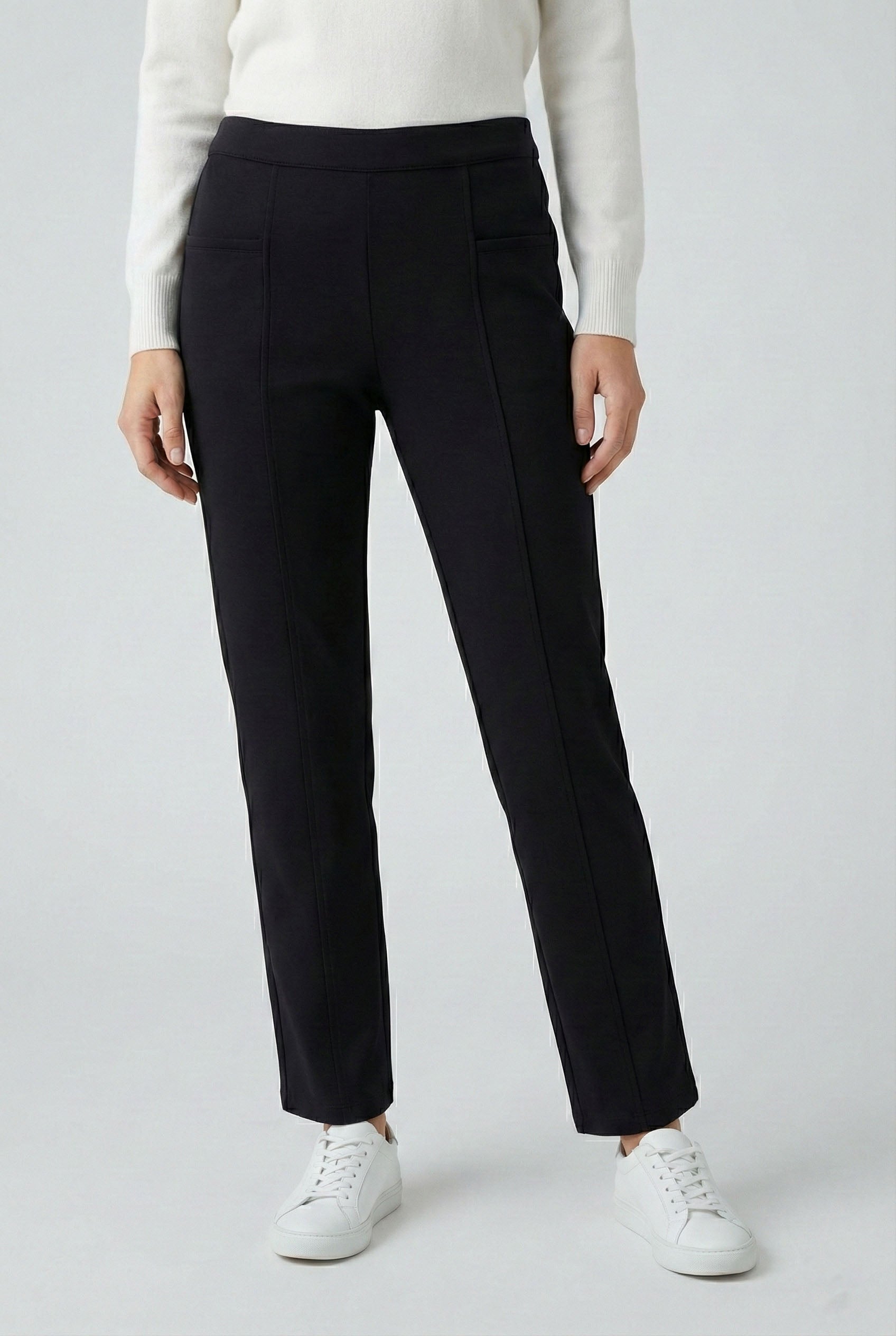 Soul Armor Ladies Solid Elegant Straight Cut with Smart Pocket Styling Pant