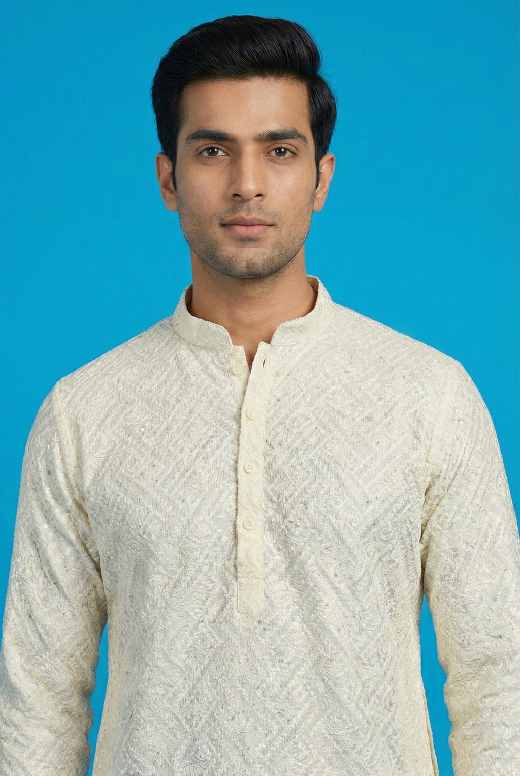 Soul Armor Mens Classic Textured Weave Kurta Set