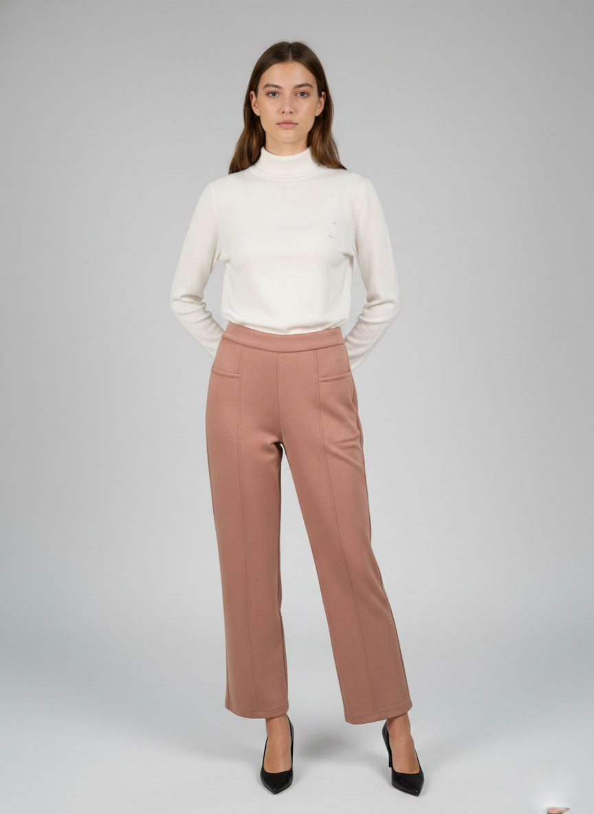 Soul Armor Ladies Solid Elegant Straight Cut with Smart Pocket Styling Pant