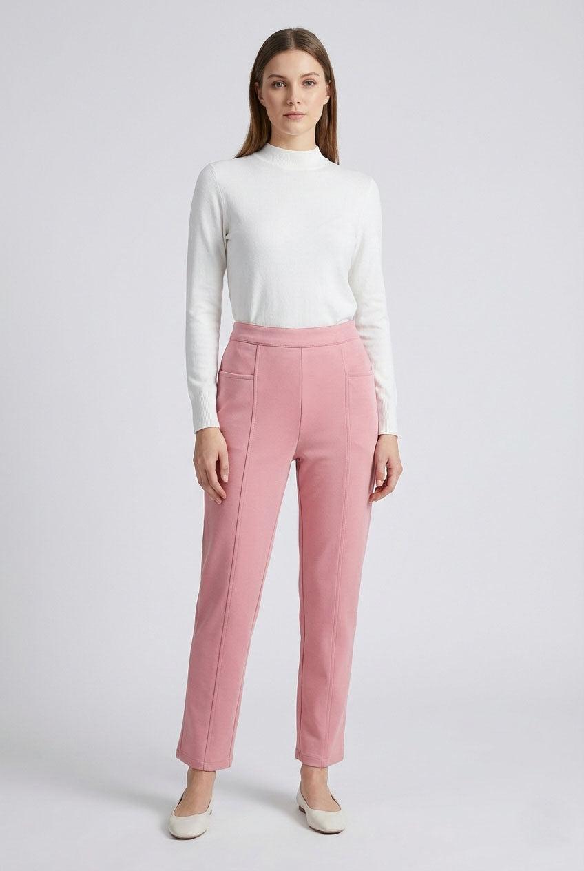 Soul Armor Ladies Solid Elegant Straight Cut with Smart Pocket Styling Pant